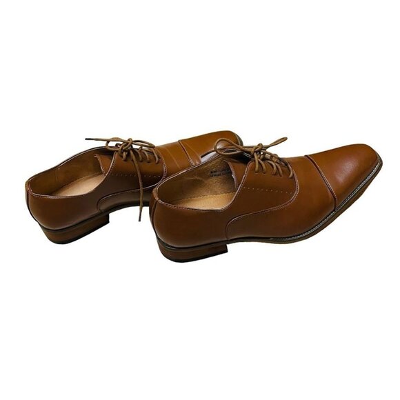 Amali Mens Oxford Dress Shoes Brown Cap Toe and Lace-Up Size 10.5‎ main image 4